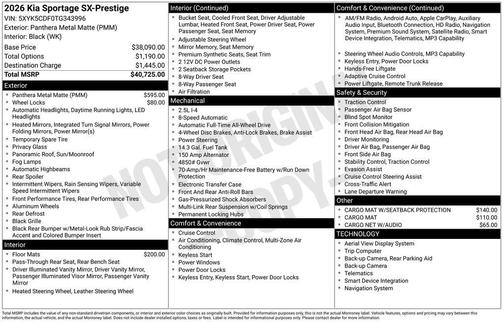 2026 Kia Sportage SX-Prestige
