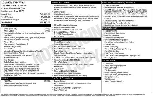 2026 Kia EV9 Wind