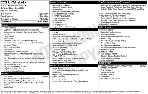 2022 Kia Telluride LX