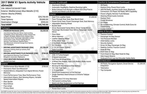 2017 BMW X1 xDrive 28i