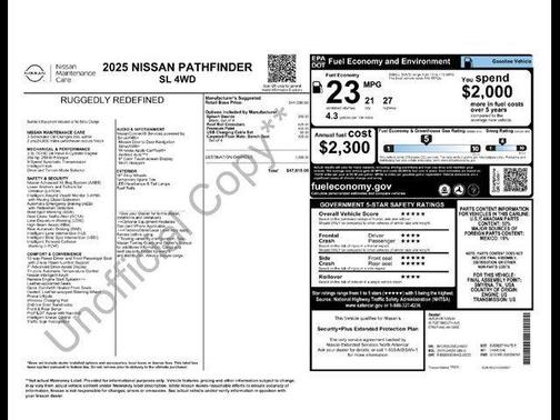 Everest White P 2025 Nissan Pathfinder SL