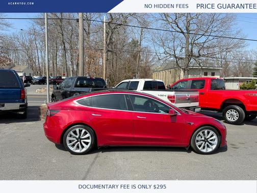 Red 2020 Tesla Model 3 Long Range
