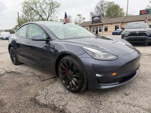 Gray 2021 Tesla Model 3 Performance
