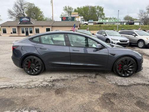 Gray 2021 Tesla Model 3 Performance