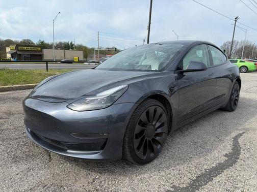 Gray 2021 Tesla Model 3 Performance