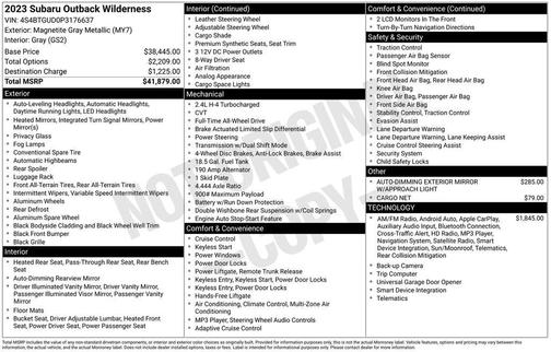 2023 Subaru Outback Wilderness