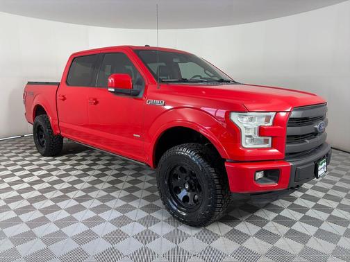 Red 2015 Ford F-150 Lariat