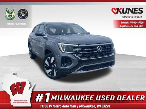 Gray 2025 Volkswagen Atlas Cross Sport 2.0T SE w/Technology 4MOTION