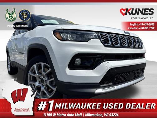Bright White Clearcoat 2025 Jeep Compass Limited