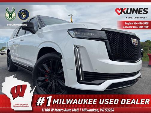 Crystal White Tricoat 2022 Cadillac Escalade ESV Sport Platinum