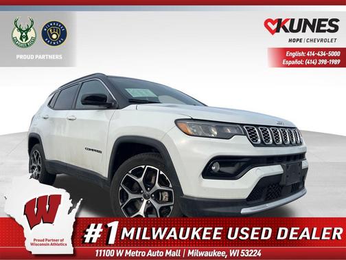 Bright White Clearcoat 2025 Jeep Compass Limited