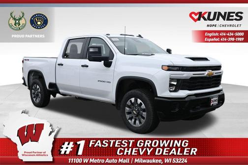 Summit White 2026 Chevrolet Silverado 2500 Custom
