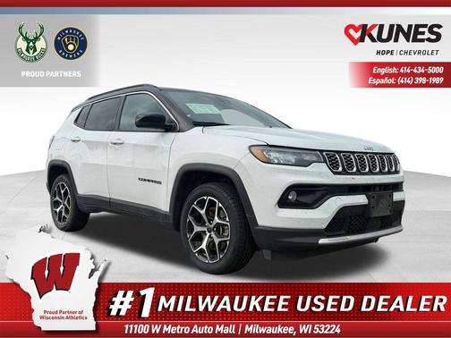 Bright White Clearcoat 2025 Jeep Compass Limited