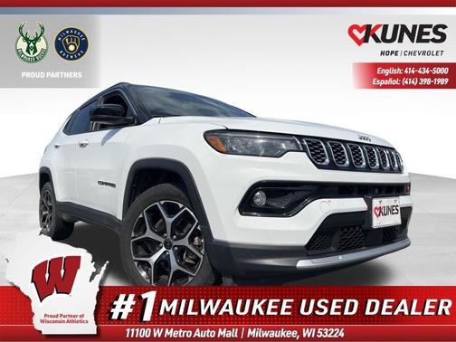 Bright White Clearcoat 2025 Jeep Compass Limited