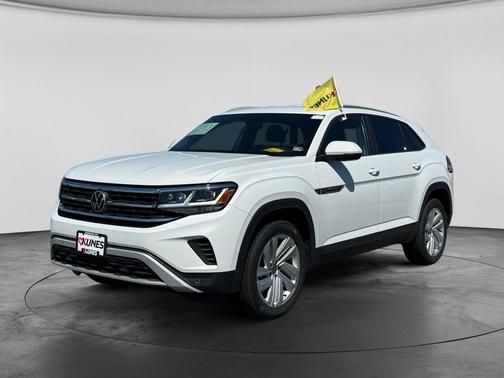 Pure White 2021 Volkswagen Atlas Cross Sport 2.0T SE w/Technology 4MOTION