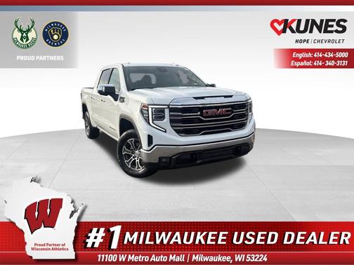 Summit White 2025 GMC Sierra 1500 SLT