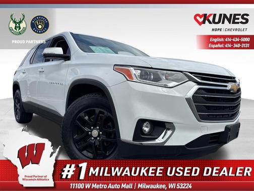 Summit White 2019 Chevrolet Traverse LT Leather
