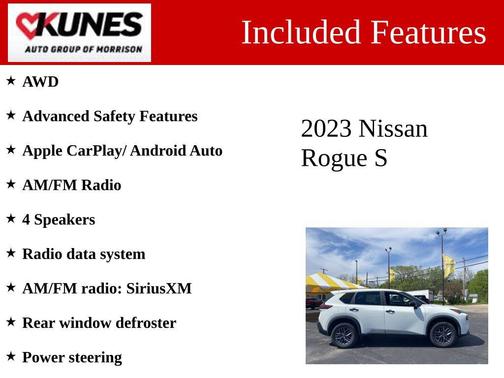 Glacier White 2023 Nissan Rogue S