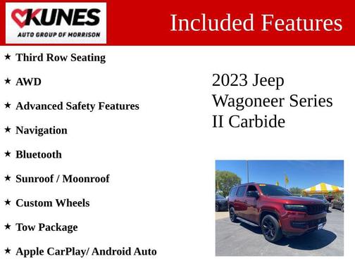 Velvet Red Pearlcoat 2023 Jeep Wagoneer Series II Carbide 4x4