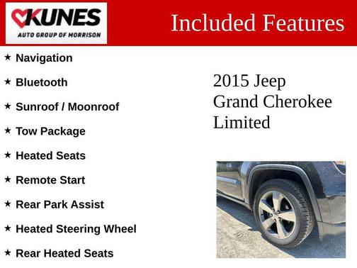 Brilliant Black Crystal Pearlcoat 2015 Jeep Grand Cherokee Limited