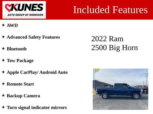 2022 RAM 2500 Big Horn Crew Cab 4x4 6'4' Box