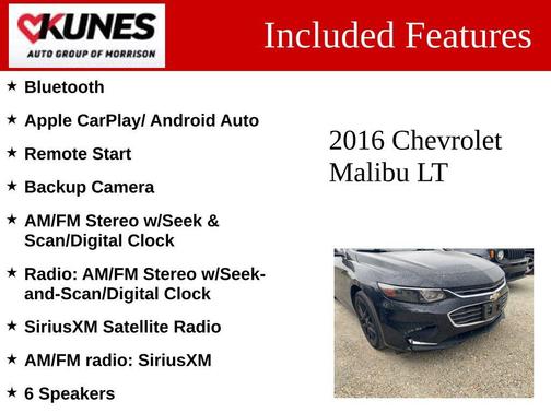 Mosaic Black Metallic 2016 Chevrolet Malibu 1LT