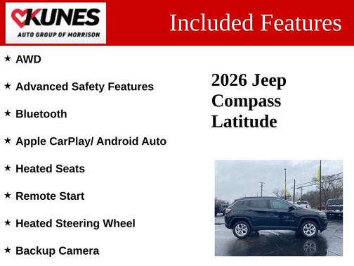 Diamond Black Crystal Pearlcoat 2026 Jeep Compass Latitude