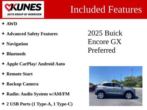 Moonstone Gray Metallic 2025 Buick Encore GX Preferred