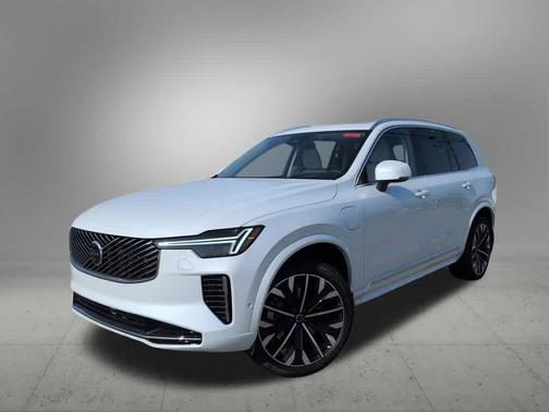 Crystal White Pearl 2026 Volvo XC90 Plug-In Hybrid Ultra, T8 AWD, Electric/Gasoline, Bright, 7 Seats