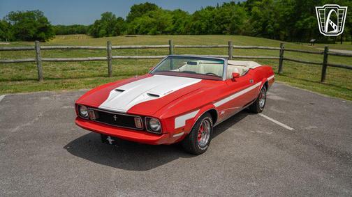 Orange/ White 1973 Ford Mustang Base