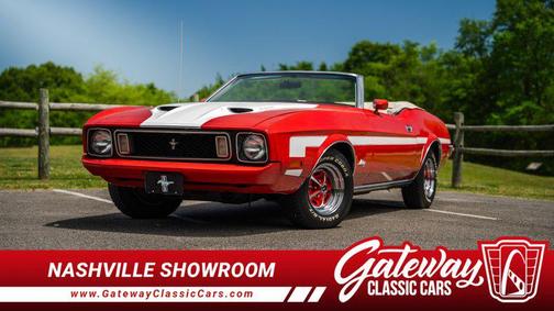 Orange/ White 1973 Ford Mustang Base