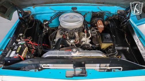 Blue and White 1971 Ford F100 Base