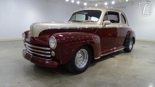 Brown and Tan 1946 Ford Coupe