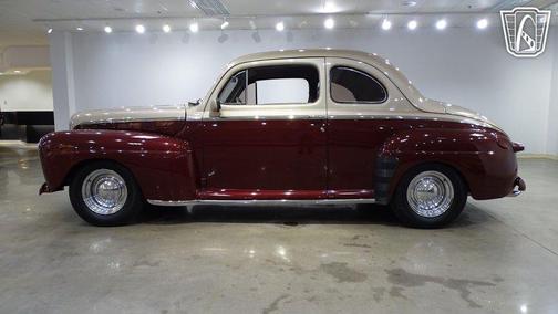 Brown and Tan 1946 Ford Coupe