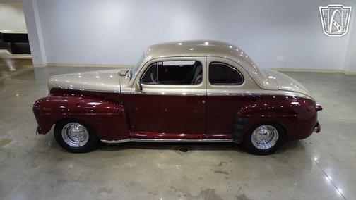 Brown and Tan 1946 Ford Coupe
