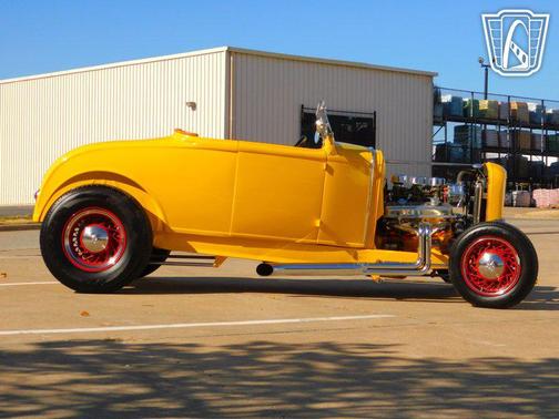 Yellow 1932 Ford Roadster Convertible Hot Rod
