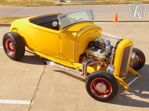 Yellow 1932 Ford Roadster Convertible Hot Rod