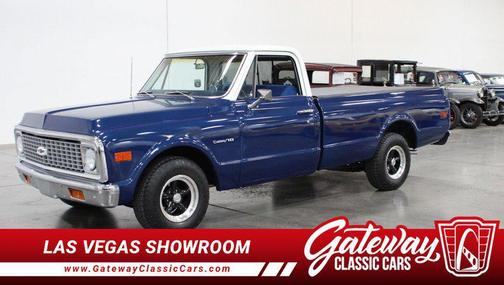 Blue and White 1971 Chevrolet C10/K10 Base