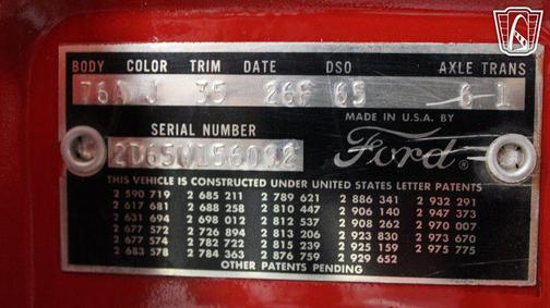 Red 1965 Ford Galaxie 500 Base