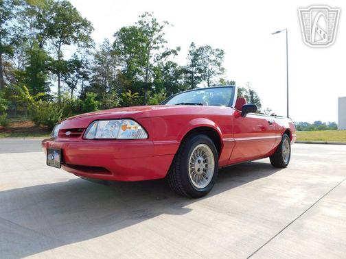 Red 1992 Ford Mustang LX
