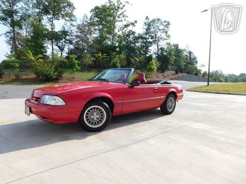 Red 1992 Ford Mustang LX
