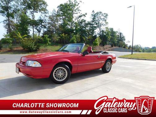 Red 1992 Ford Mustang LX