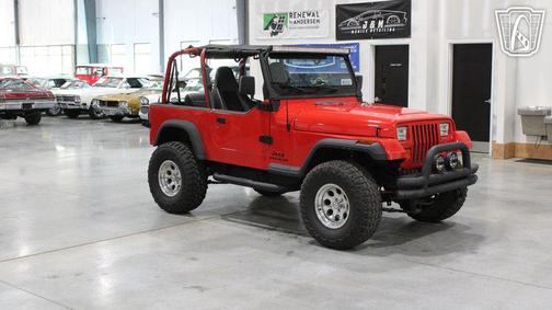 RED 1993 Jeep Wrangler S