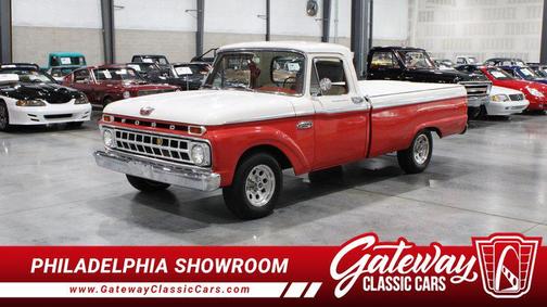 White & Red 1965 Ford F100 Base
