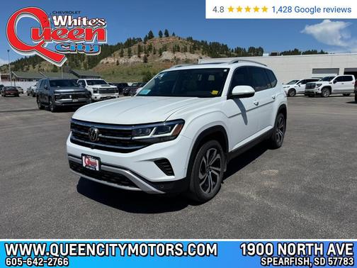 Pure White 2021 Volkswagen Atlas 3.6L SEL Premium