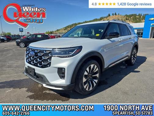 Space White Metallic 2026 Ford Explorer Platinum