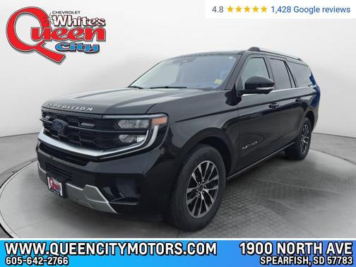 Agate Black Metallic 2025 Ford Expedition Max Platinum