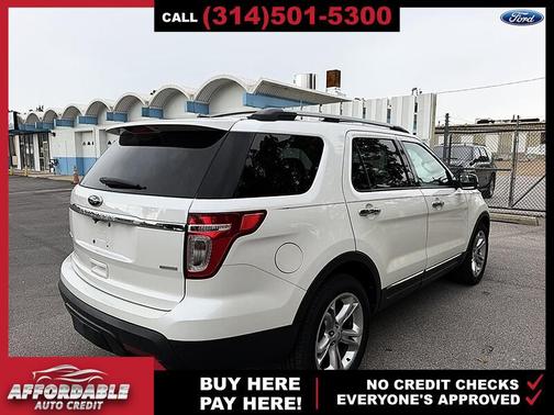 White Platinum Metallic Tri-Coat 2015 Ford Explorer Limited