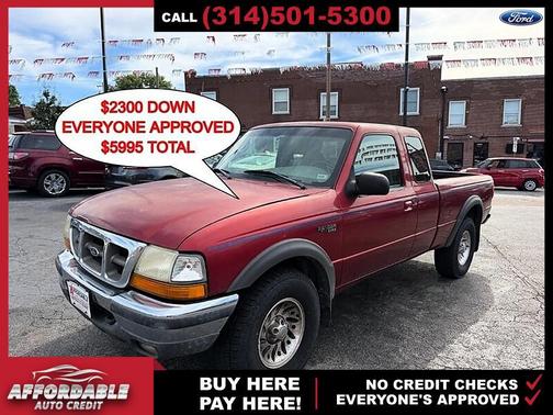 Bright Red Clearcoat 1998 Ford Ranger XLT SuperCab