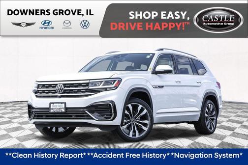 Pure White 2022 Volkswagen Atlas 3.6L SEL Premium